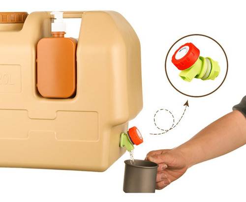 Contenedor De Agua De 20l, Cubo De Agua Para Camping Con