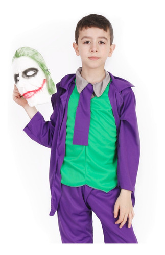  Halloween! Disfraz Infantil Jocker/guasón Con Máscara