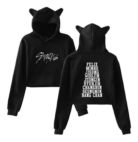 Stay Sudadera Con Capucha Kpop Stray Kids Tops Cortos