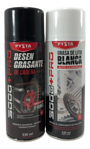 Kit Cuidado Cadena Grasa Blanca De Litio + Desengrasante