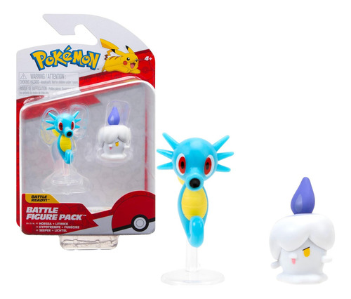 Pack Figuras Pokémon Horsea + Litwick - Pokémon Battle
