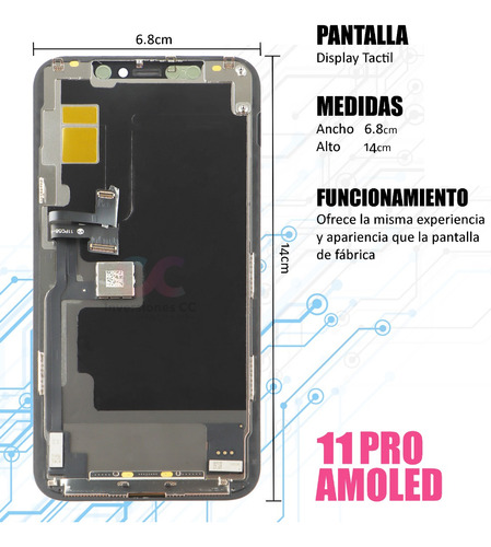 Pantalla Display/táctil Lcd Para iPhone 11 Pro Calidad Oled