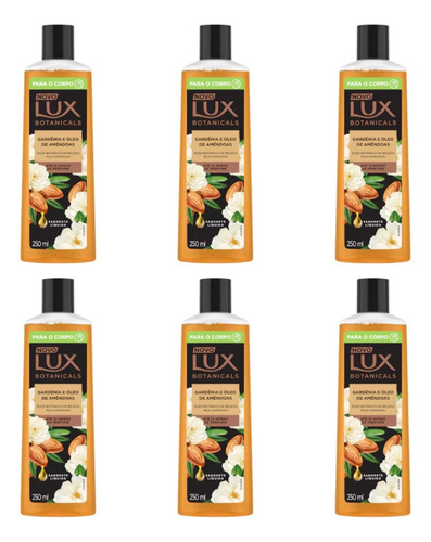 Sabonete Liquido Lux 250ml Gardenia E Oleos Amendoas - 6un