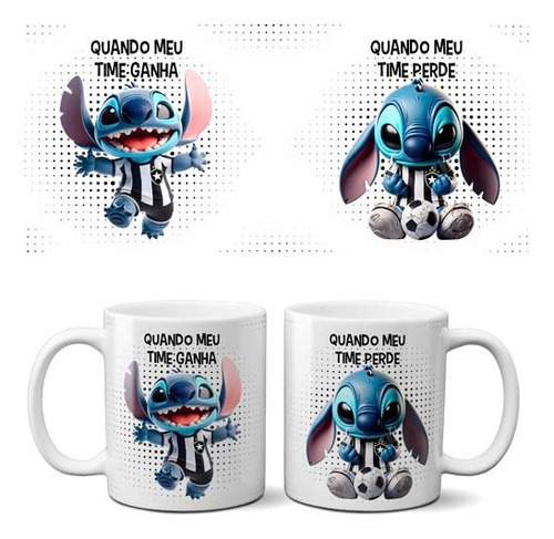 Pack 22 Artes Editáveis Canecas Stitch Torcedor Times Mockup