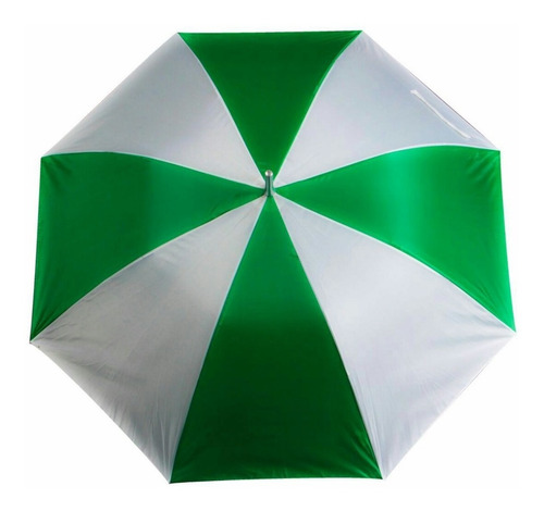 Paraguas Bicolor Verde Con Blanco 100% Poliéster