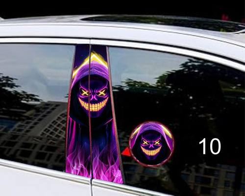 Juego D Calcomanías Para Postes Entrepiertas Para Carro (Usado)