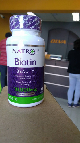 Biotin Natrol 10,000 X10 Potencia Cabello Eeuu 100 Tabletas