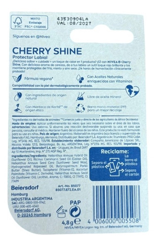 Protector Labial Nivea Cherry