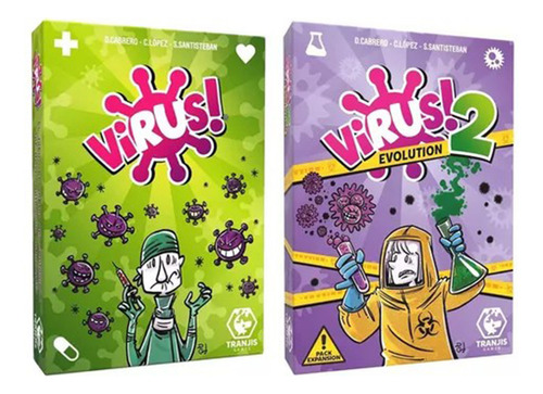 Juego De Cartas Set De Virus 1 Y Virus 2 De Mesa En Español