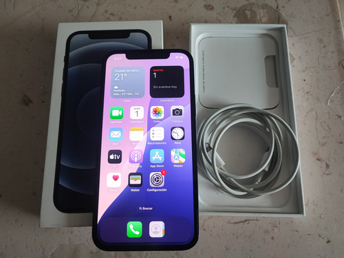 Apple Iphone 12 (64 Gb) - Libre, Caja Y Cable, Pila 84% Negro