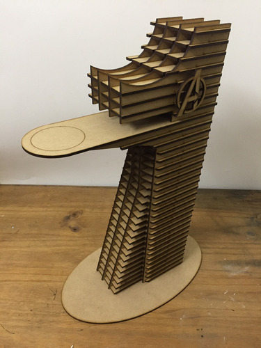 Imagen 7 de 10 de Maqueta Torre Avengers Mdf Fibrofacil Torre Vengadores