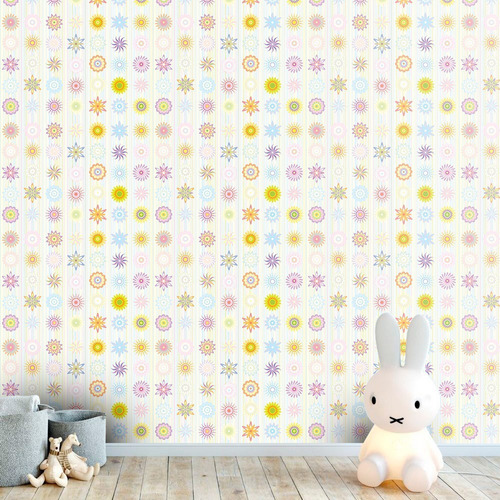 Papel De Parede Vinílico Premium Lavável Florido Floral 35