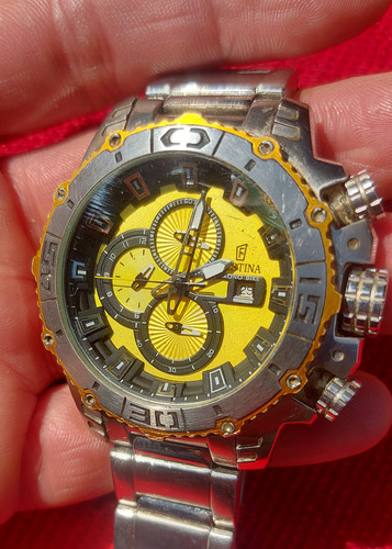 Reloj Festina Tour De France Chrono Bike F16599-5 Azul Acero Plateado Amarillo (Usado)