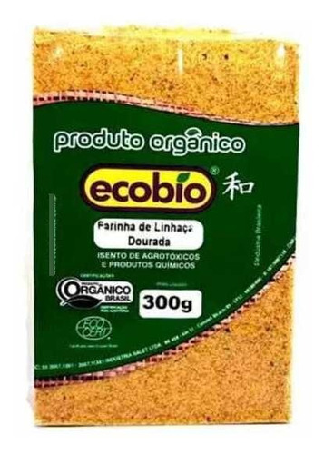 Farinha De Linhaça Dourada Orgânica Ecobio Alto Vácuo 300g