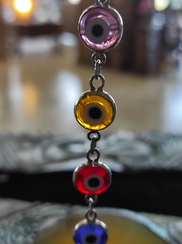 Imagen 3 de 5 de Pulsera Cadena Con Ojo Turco En Colores Plata 925