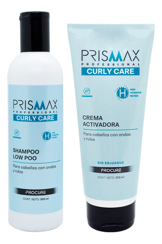 Prismax Curly Care Kit Shampoo + Crema Activadora Rulos