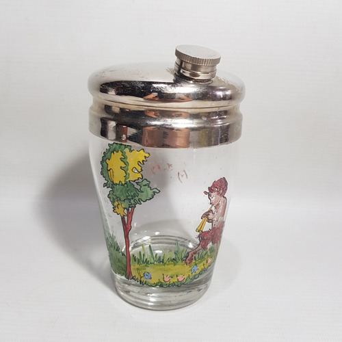 Antiguo Vaso Infantil 1940 Con Tapa Mag 61781