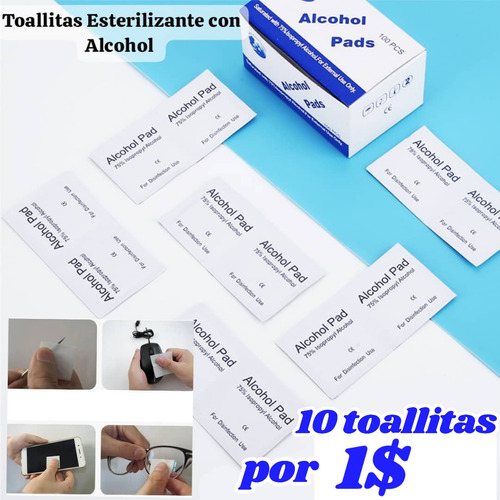 Toallitas Esterilizantes Con Alcohol 10x1$ Y 4$ La Caja D 50