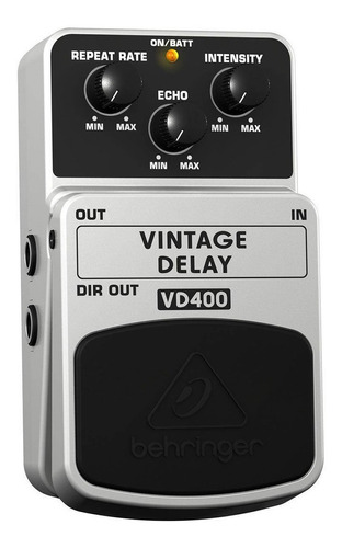 Imagen 1 de 5 de Pedal de efecto para instrumento de cuerda Behringer Vintage Delay VD400  gris