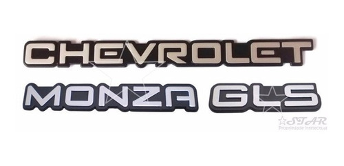 Emblemas Chevrolet Monza Gls - 91 À 95 - Modelo Original