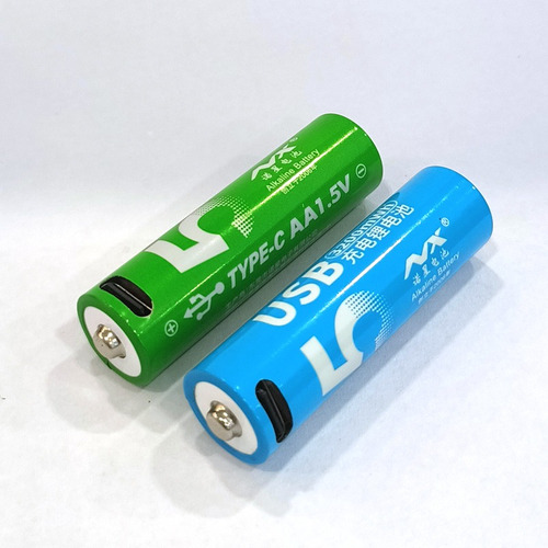 Paquete 4 Pilas Aa Recargables Usb 1.5v Carga Rapida