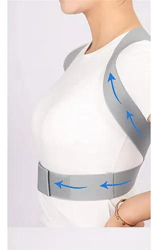 Corrector Postural Ajustable Unisex - Soporte Espalda L Blan