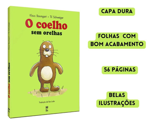 Livro O Coelho Sem Orelhas Capa Dura Editora Panda Books