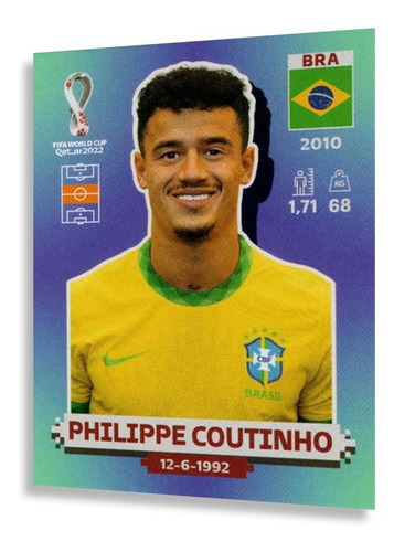 Figurinhas Copa Do Mundo 2022 Jogadores Brasil Album Panini BRA 11 PHILIPPE COUTINHO Personagem FIGURINHA AVULSA COPA 2022