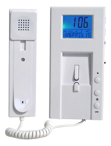 Interfon J R Para Video Portero Con Display 2.4 PuLG Jr-t20 Color Blanco