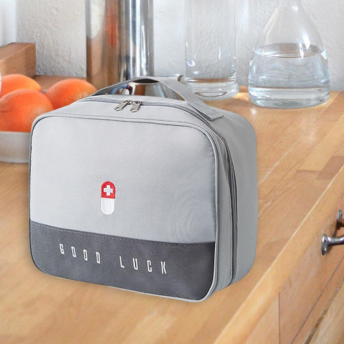 De 2 Bolsa De Primeros Auxilios, Bolsa De Medicina Gris L