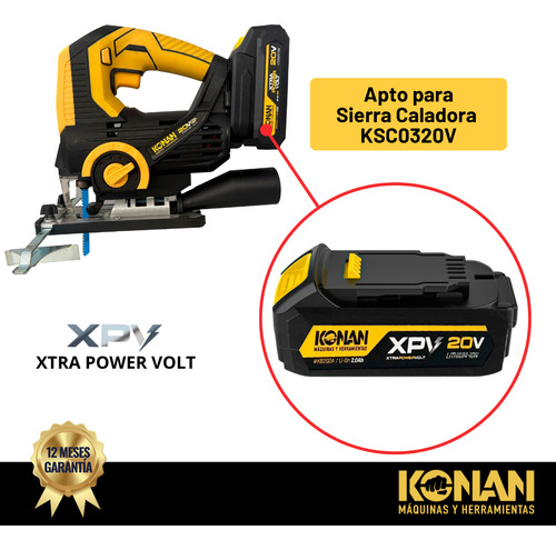 Batería Li-on De 20v 2.0ah Konan Xtra Power Volt