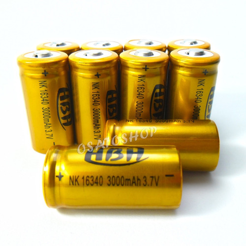 Bateria 16340 Recarregável Li-ion 4.2v 5800mah Lanterna