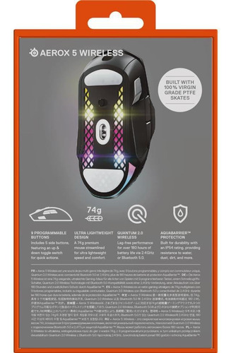 Ratón Para Juegos Steelseries Aerox 5 Inalámbrico Rgb 18k Dp