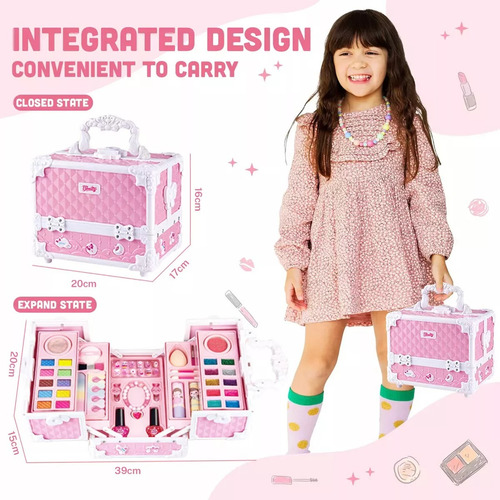 Set De Joyas Cosméticas No Tóxicas Lavables Para Niños
