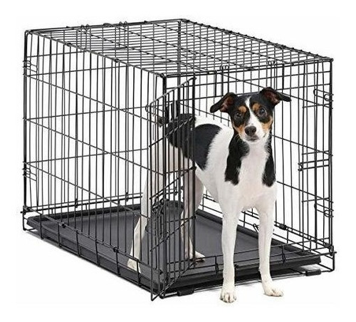 Caja Para Perros De Metal Plegable De 30 Pulgadas Con Panel