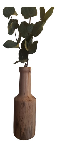 Florero De Madera Torneado Artesanal Botella