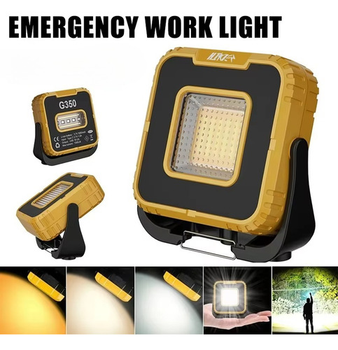 Lámpara Led Superbrillante De 3000 Mah, Recargable Y Resiste