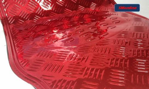 Imagen 4 de 6 de Cubre Alfombra Deportiva Tuning Rojo Metalizado 4 Piezas