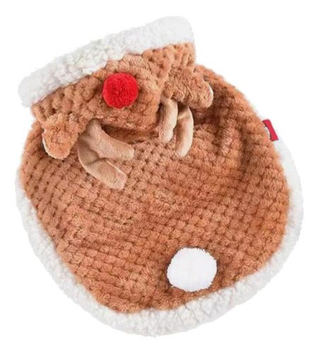 Capa Con Capucha De Reno Para Mascotas (l) Para Navidad, Cál