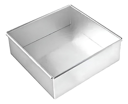 Molde Cuadrado Altura 6 Nº24 24x24cm Color Metal