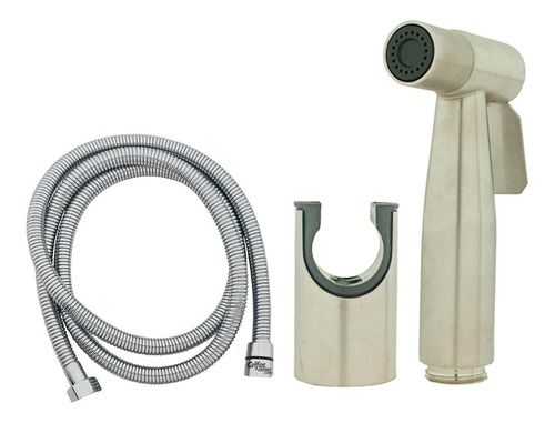 Kit De Ducha Bidet Acero + Soporte + Manguera 120cm