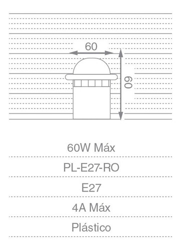 Imagen 6 de 9 de Portalámpara Plástico E27 Con Rosca Exterior Aro Pack X 10