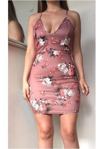 Vestido Fiesta Graduacion Matrimonio Gala Bodycon Floral Enc