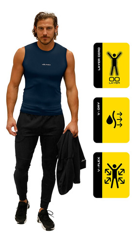 Voltaica Vd0148o Tank Fit Playera Deportiva Para Hombre