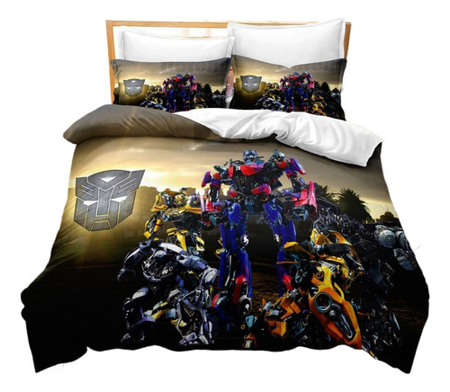 Juego De Ropa De Cama Con Funda De Edredón Transformers