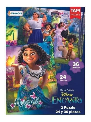 Puzzle Encanto Disney Dos Rompecabezas 24 Y 36 Pzs Tapimovil