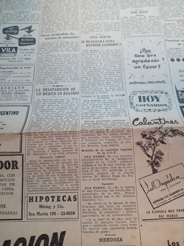 Diario La Nación Año 1955 Peronismo 14/7 Sarmiento 6 Páginas (Usado)