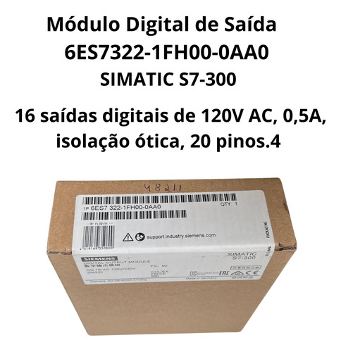 Módulos De Saída Digital 6es7 322 1fh00 0aa0
