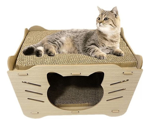 Cama Casa - Rascador Para Gatos De Madera Xl Cueva De Gatos