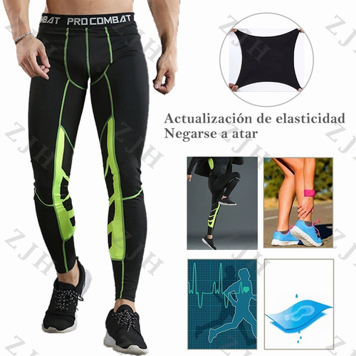 Imagen 2 de 7 de Leggings Elásticos Para Hombre Fitness - Leggings Deportivos